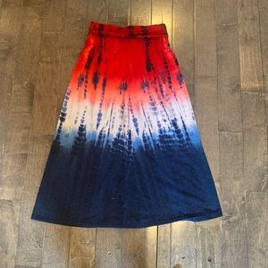 red white and blue skirt